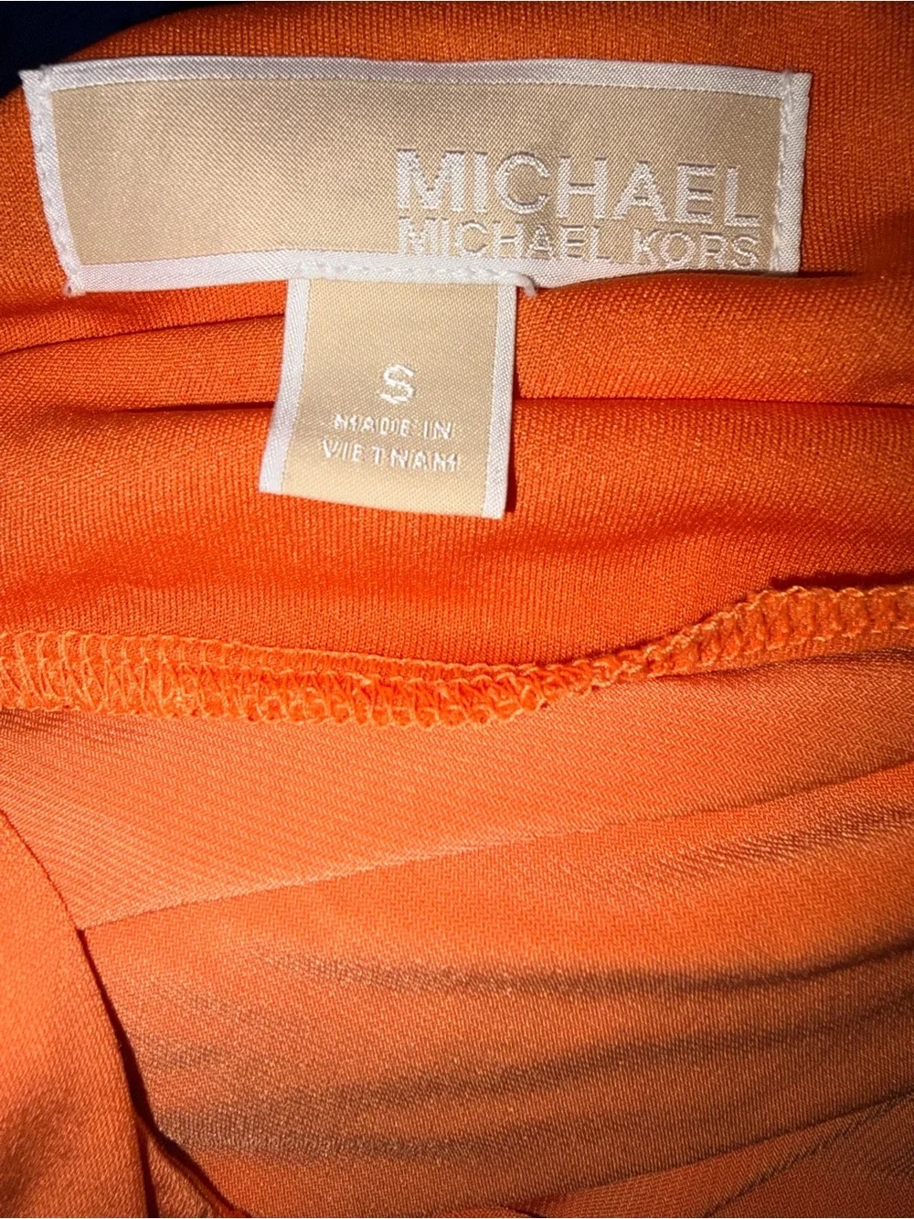 Michael Kors Orange Metallic Paisley Maxi Dress with Ruffle Hem Small